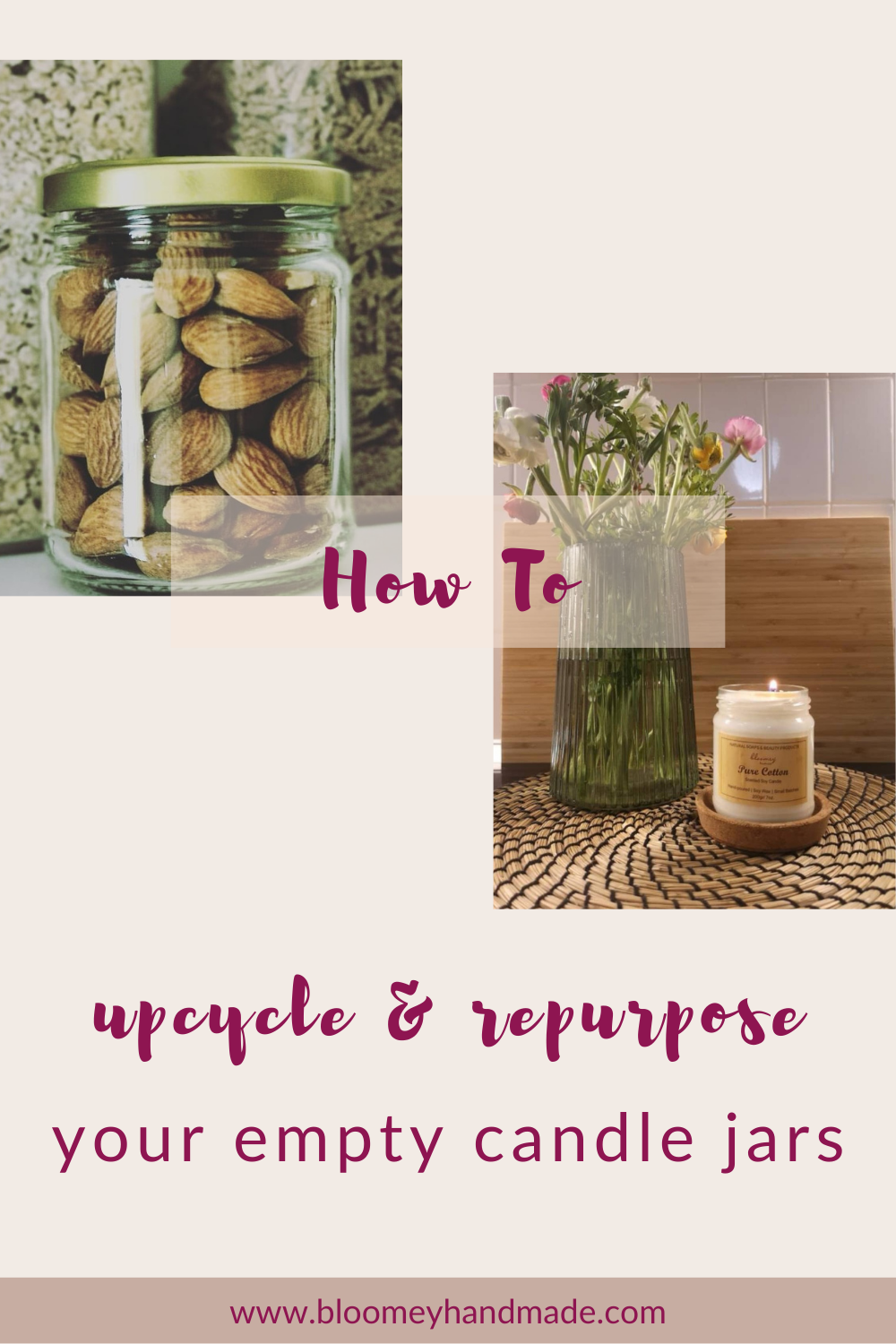 How To Beautifully Repurpose Empty Candle Jars & Designer Shopping Bags -  Summer Adams